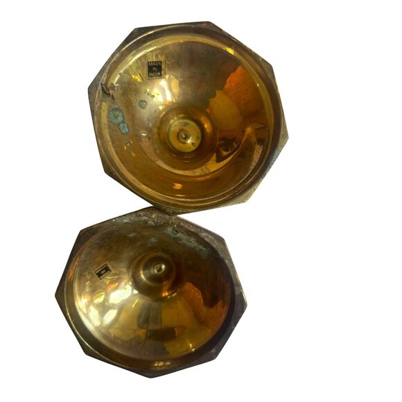 2 Vintage Brass Candlestick Holders 5 1/4'' Tall - Picture 7 of 7